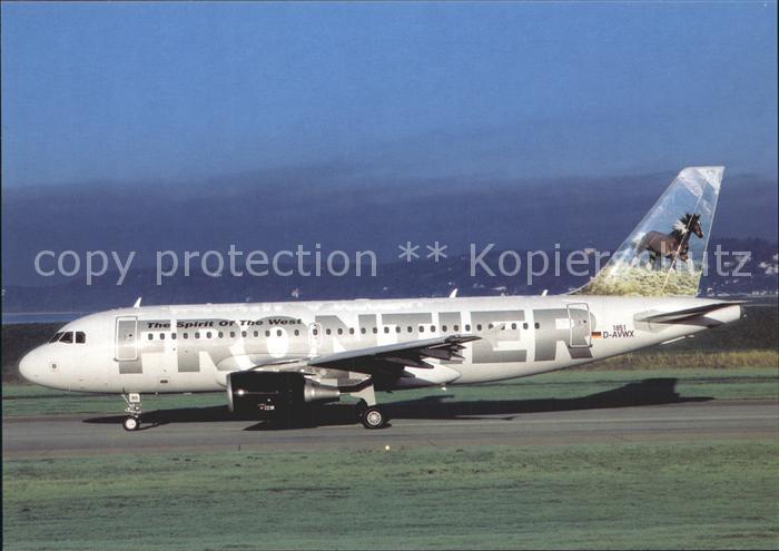 Flugzeuge Zivil Frontier Mustang tail. Airbus 319-111 D-AVWX c/n 1851