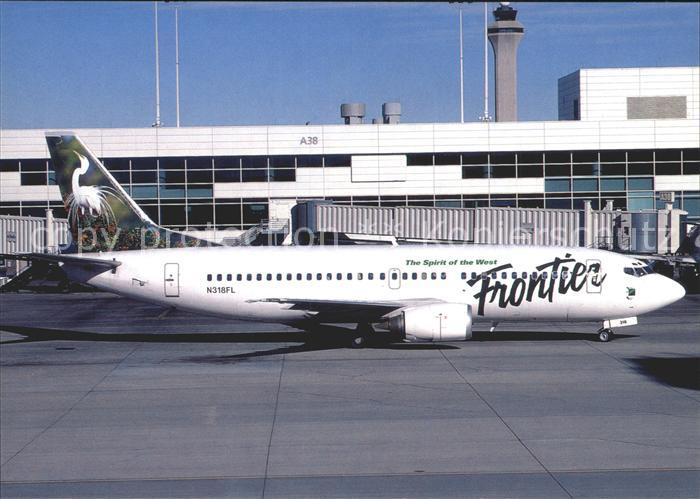 Flugzeuge Zivil Frontier Airlines White Heron-tail Boeing 737-300 N318FL
