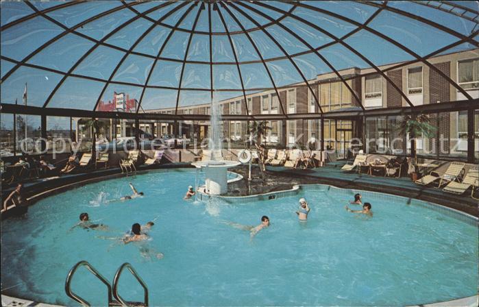 Wakefield Massachusetts Colonial Hilton Inn Round glass pool