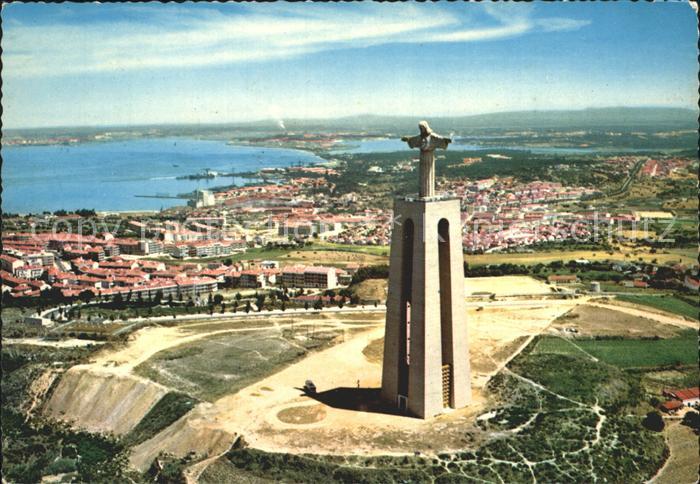Almada Monument to the Christ King Aerial view