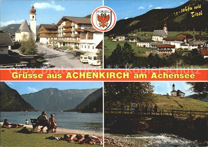 Achenkirch Dorfpartie Kirche Teilansicht Achensee