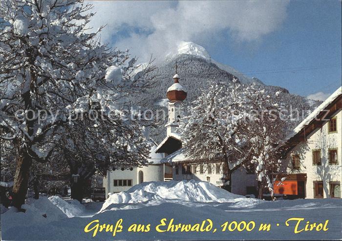 Ehrwald Tirol mit Kirche und Danielspitze