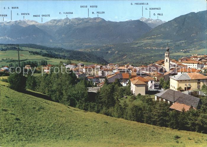Fondo Trentino Panorama verso le Dolomiti di Brenta