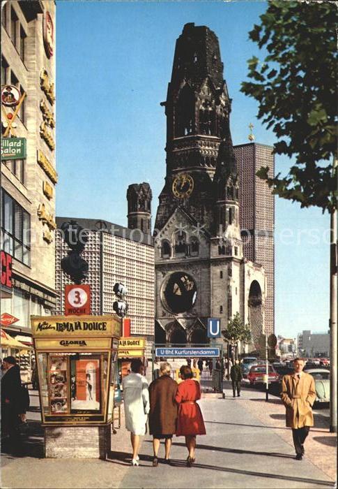 BERLIN  CITY Kurfuerstendamm mit alter und neuer Kaiser Wilhelm Gedaechtniskirch