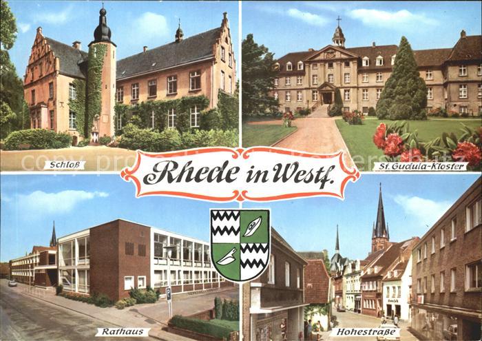 Rhede Westfalen Schloss St Gudula Kloster Rathaus Hohestrase