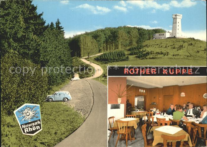 Roth Rhoen-Grabfeld Rother Kuppe Berggasthof mit Aussichtsturm Gastraum