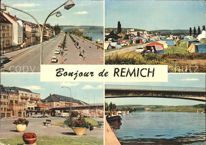 Remich Uferstrasse Campingplatz Bruecke