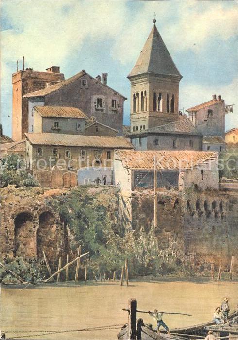 Roma Rom Avanzi della casa degli Anguillari sul Tevere