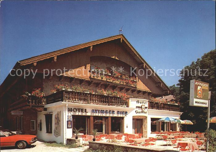 Muehltal Mangfalltal Hotel Gasthof Bruckmuehle Terrasse