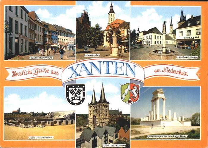 Xanten Kurfuerstenstrasse Markt Norbertbrunnen Roem Amphitheater Dom Museum Hafe
