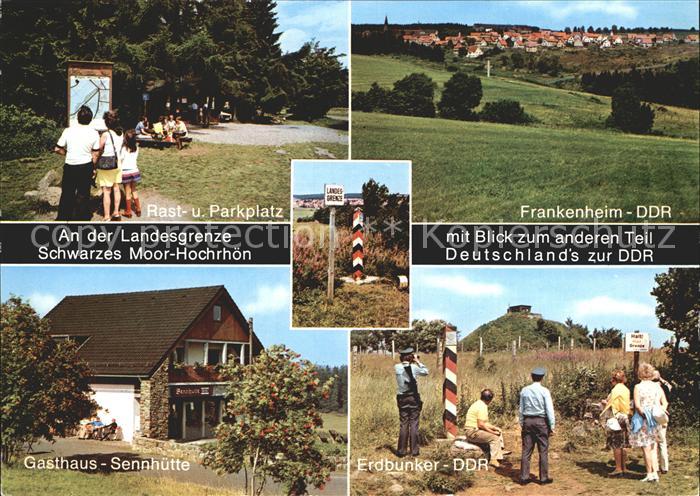 Wasserkuppe Rhoen Rast und Parkplatz Gasthaus Sennhuette Frankenheim DDR Erdbunk
