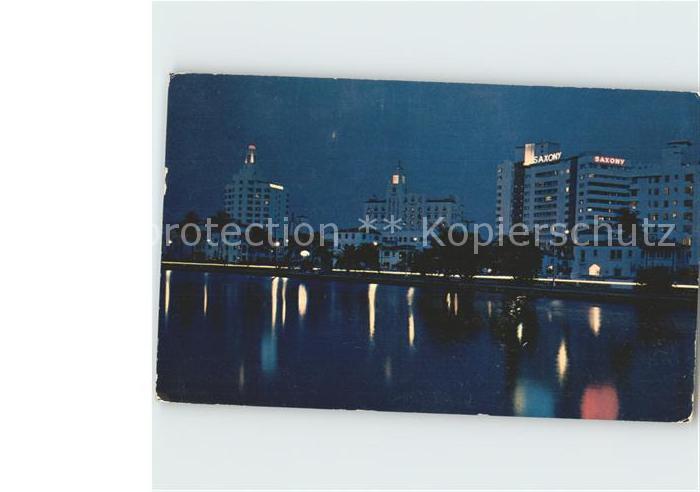 Miami Beach Looking Across Indian Creek Saxony Hotel