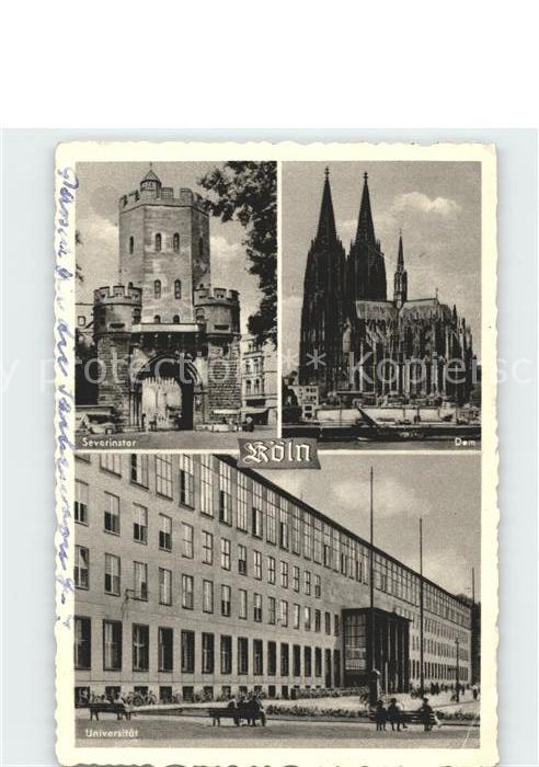 Koeln Rhein Dom Severinstor Universitaet