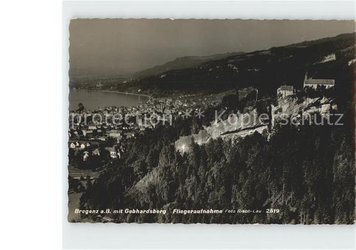 Bregenz Vorarlberg Gebhardsberg Fliegeraufnahme
