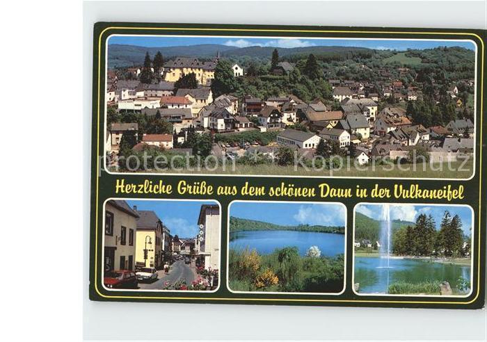 Daun Eifel Strassenmotiv Springbrunnen