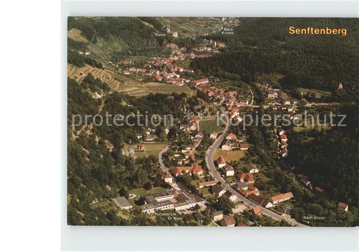 Senftenberg Niederoesterreich Fliegeraufnahme Ruine Kurzentrum Dr. Nuhr