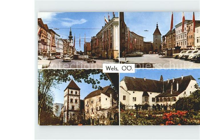 Wels Oberoesterreich Stadtplatz Rathaus Ledererturm Zwinger