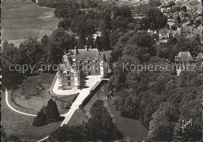 Azay-le-Rideau Fliegeraufnahme Chateaux la Loire
