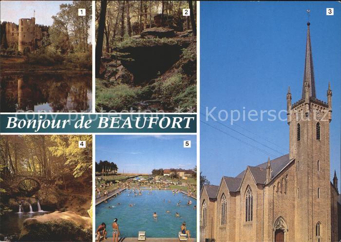 Beaufort Befort Luxembourg Chateau Ruines Chateau Hallerbach Eglise Schiessentue