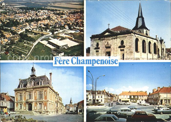 Fere-Champenoise Fliegeraufnahme Eglise la mairie place