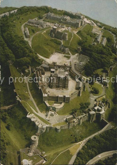 Dover Kent UK Dover Castle Fliegeraufnahme