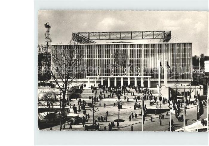 Exposition Internationale Bruxelles 1958 Pavillon de l' U.R.S.S. Facade Principa