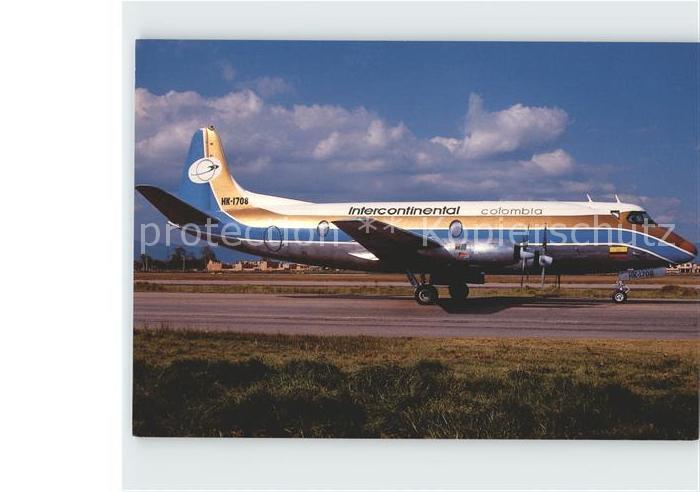 Flugzeuge Zivil Intercontinental Colombia Vc. Viscount 745D HK-1708 c/n 138