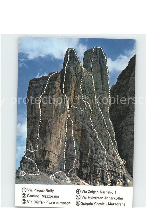 Bergsteigen Klettern Tre Cime di Lavaredo Gruppo della Piccola