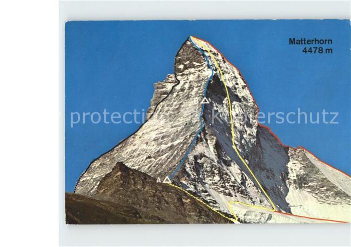 Bergsteigen Klettern Route Matterhorn