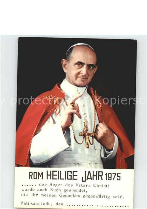 Papst Paulus PP. VI. Heiliges Jahr