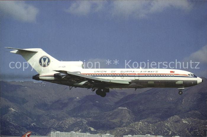 flugzeuge zivil Union of Burma Airways B727-193 XY-ADR C/N 19620 Hong Kong le 12