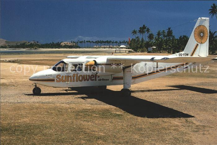 Flugzeuge zivil Sunflower Airlines BN 2A-26 Islander DQ-FDW Cn 602 mfd 1969