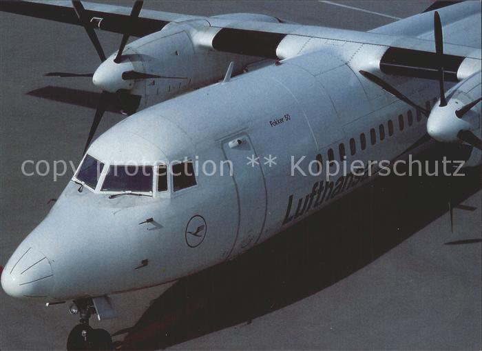 Flugzeuge zivil Lufthansa Fokker 50