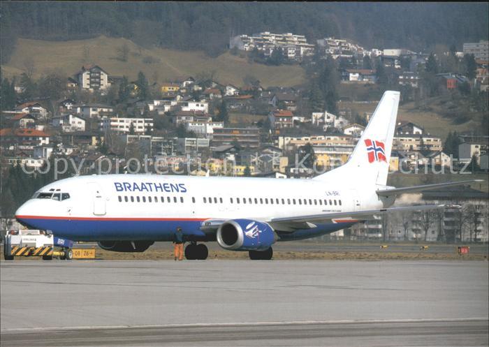 Flugzeuge zivil Braathens B-737-405 LN-BRI c/n 24644 Innsbruck