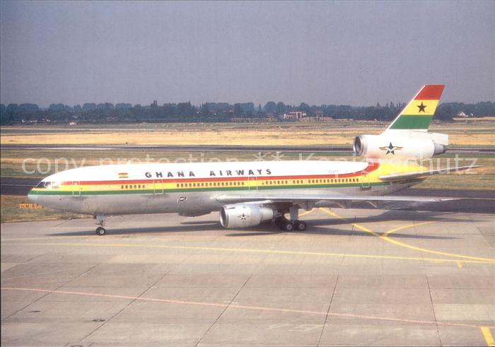 Flugzeuge zivil Ghana Airways MC Donnel Douglas DC-10-30 9G-ANA Duesseldorf