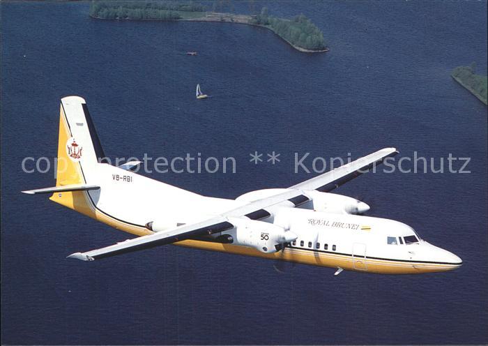 Flugzeuge zivil Royal Brunei Airlines Fokker 50 V8-RBI