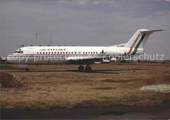 Flugzeuge zivil Cosmair Citijet Fokker F28 Mk4000 ZS-NG