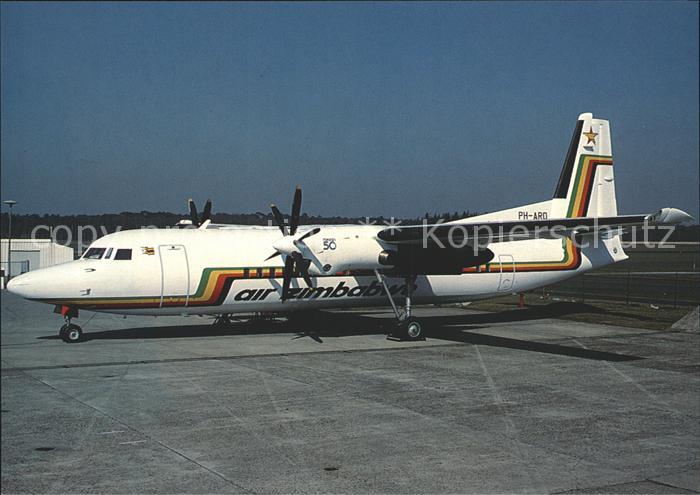 Flugzeuge zivil Air Zimbabwe Fokker 50 PH-ARD