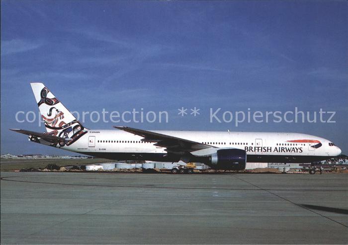 Flugzeuge zivil British Airways Whale Rider Boeing 8-777 G-VIIN