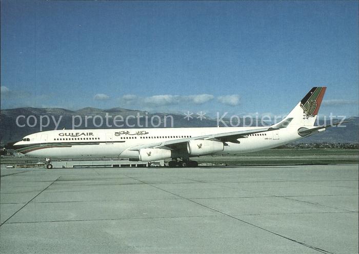 Flugzeuge zivil Gulfair Airbus Industries A340-312 A4O-LA (cn 036) Geneva