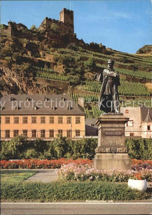 Kaub Bluecherdenkmal Burg Gutenfels