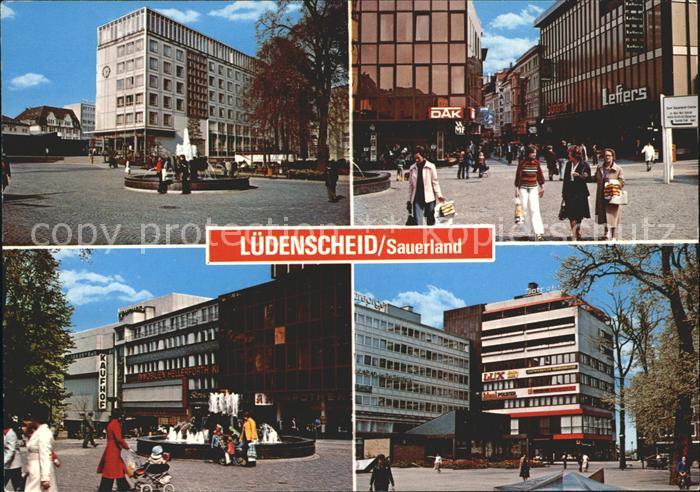 Luedenscheid Fussgaengerzone Brunnen