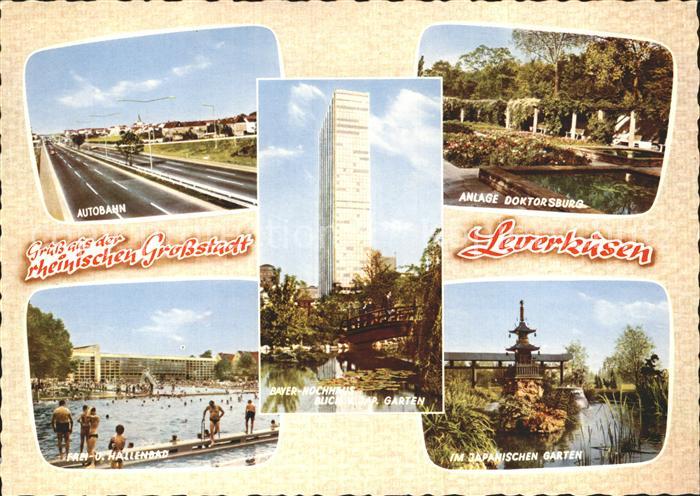 LEVERKUSEN  CITY Anlage Doktorsburg Japanischer Garen Autobahn