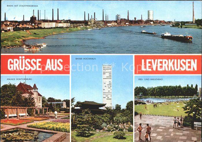 LEVERKUSEN  CITY Frei- und Hallenbad Bayer- Hochhaus Anlage Doktorsburg