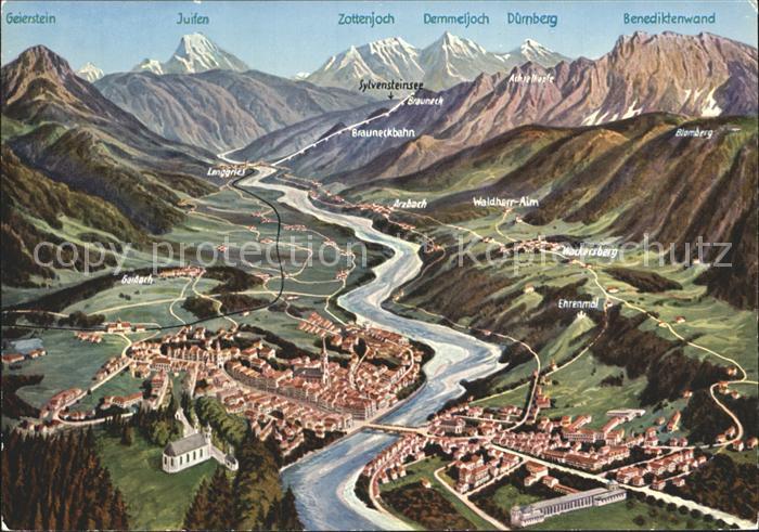 Bad Toelz Umgebung mit den Bergen