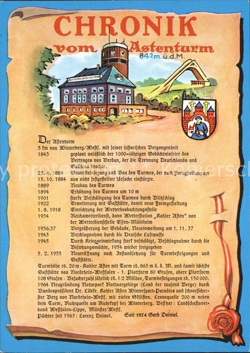 Winterberg Hochsauerland Chronik vom Astenturm