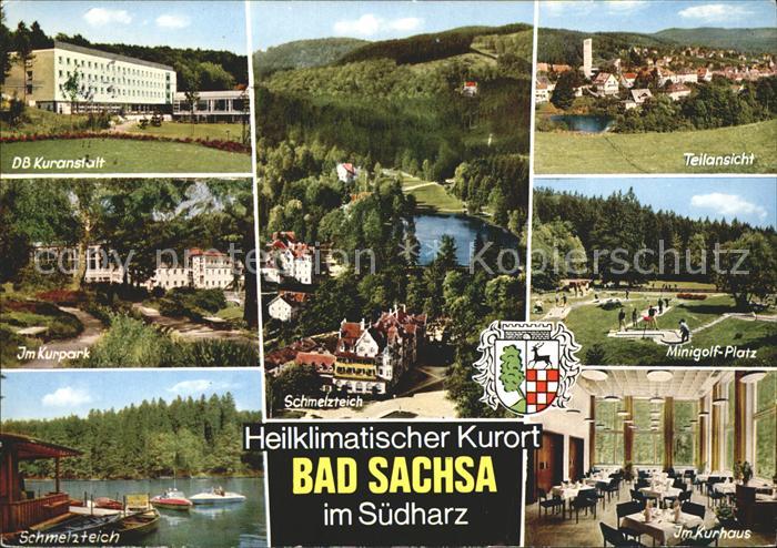 Bad Sachsa Harz Minigolf- Platz Kurpark DB Kuranstalt Schmelzteich