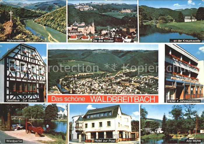 Waldbreitbach Wied Fliegeraufnahme Gasthaus zur Sonne Alte Muehle