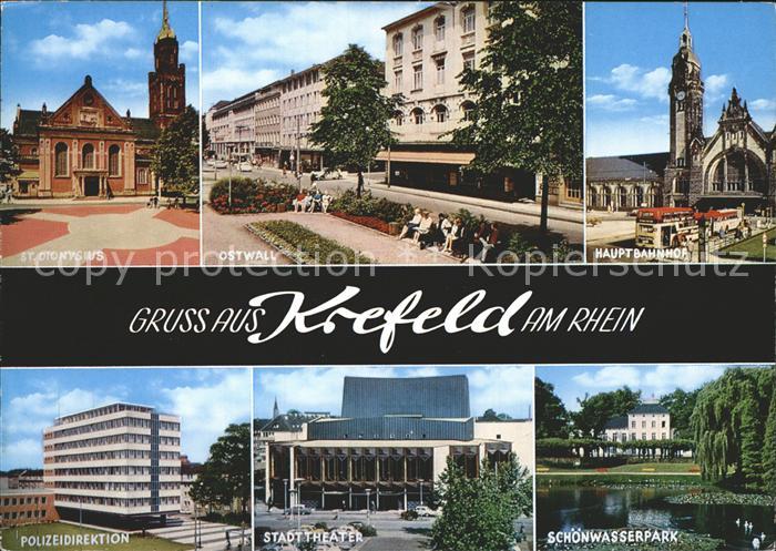 Krefeld Hauptbahnhof Ostwall Polizeidirektion Stadttheater