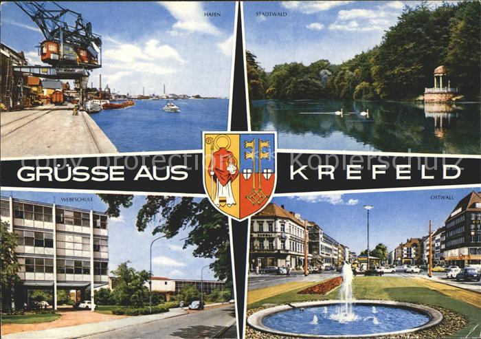 Krefeld Stadtwald Hafen Ostwall Werbeschule